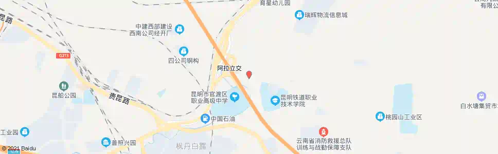 昆明阿拉办事处_公交站地图_昆明公交_妙搜公交查询2025
