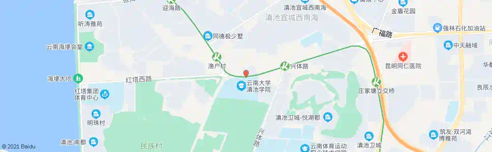 昆明滇池路口(红塔东路)_公交站地图_昆明公交_妙搜公交查询2025