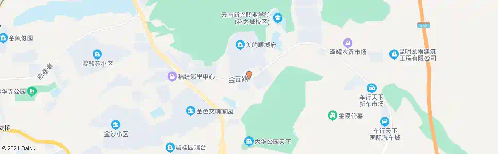 昆明西白沙河_公交站地图_昆明公交_妙搜公交查询2025