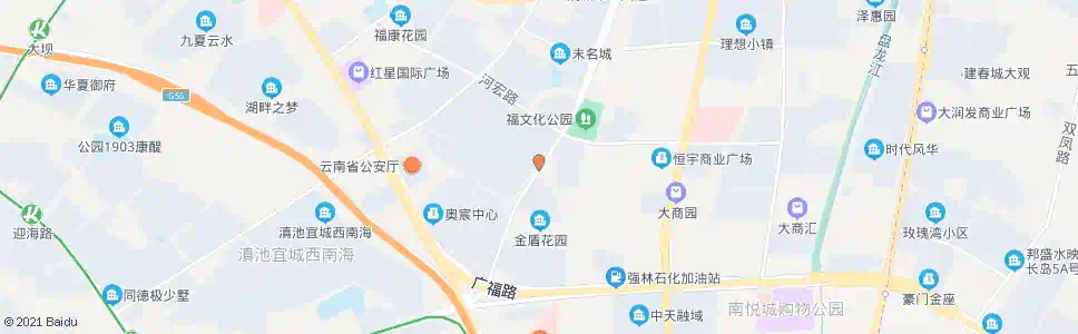 昆明河宏路口前福路_公交站地图_昆明公交_妙搜公交查询2025