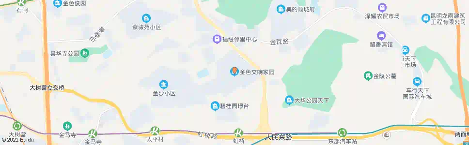 昆明金色交响家园(东三环)_公交站地图_昆明公交_妙搜公交查询2025