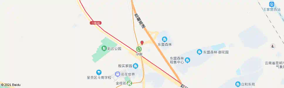 昆明小王家营村村口_公交站地图_昆明公交_妙搜公交查询2025