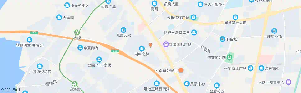 昆明湖畔之梦小区_公交站地图_昆明公交_妙搜公交查询2025