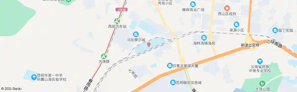 昆明聚贤街西_公交站地图_昆明公交_妙搜公交查询2025