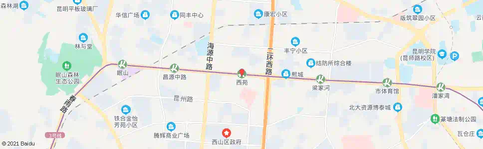 昆明西苑_公交站地图_昆明公交_妙搜公交查询2025