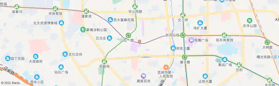 昆明南平街西口_公交站地图_昆明公交_妙搜公交查询2025