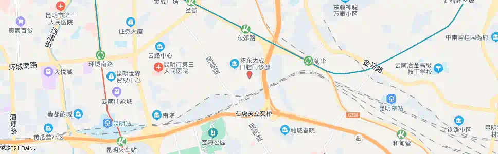 昆明菊苑路_公交站地图_昆明公交_妙搜公交查询2025
