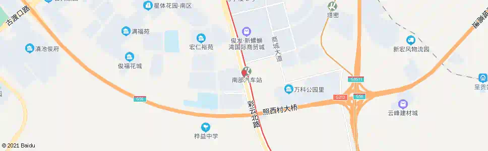 昆明新螺蛳湾公交枢纽彩云北路_公交站地图_昆明公交_妙搜公交查询2025