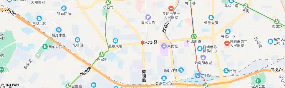 昆明环城南路(环城巷)_公交站地图_昆明公交_妙搜公交查询2025