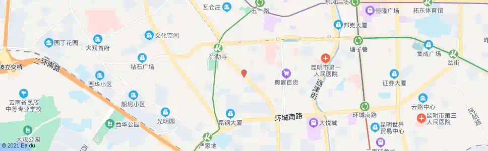 昆明工人新村(西昌路)_公交站地图_昆明公交_妙搜公交查询2025