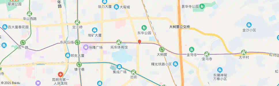 昆明董家湾(东风东路)_公交站地图_昆明公交_妙搜公交查询2025