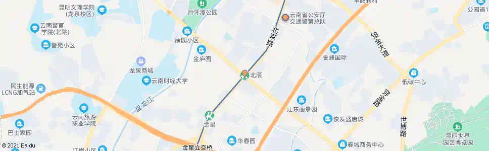 昆明北辰站_公交站地图_昆明公交_妙搜公交查询2025