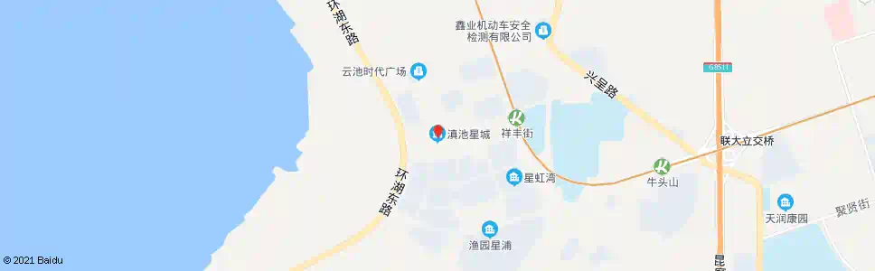 昆明滇池星城小区(驼峰街)_公交站地图_昆明公交_妙搜公交查询2025