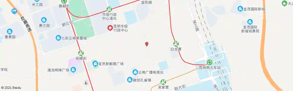昆明景明北路口宝珠街_公交站地图_昆明公交_妙搜公交查询2025