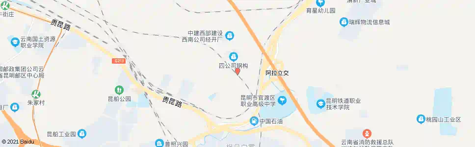 昆明大石坝西_公交站地图_昆明公交_妙搜公交查询2025