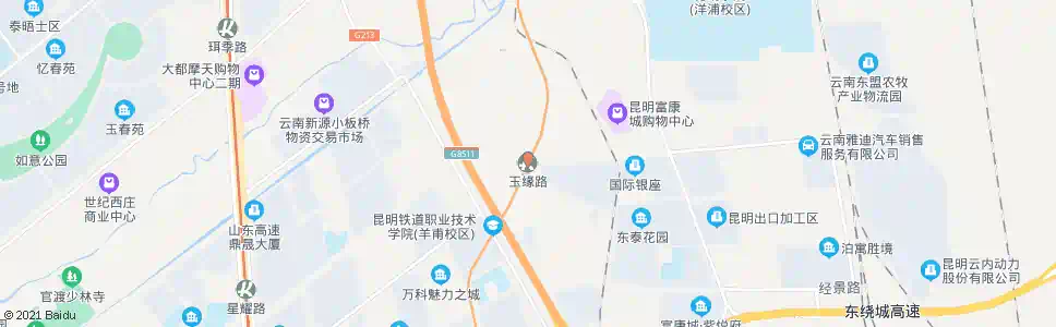 昆明玉缘路_公交站地图_昆明公交_妙搜公交查询2025