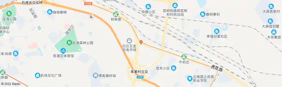 昆明彩云北路口(贵昆路)_公交站地图_昆明公交_妙搜公交查询2025