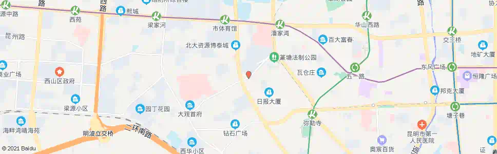 昆明环西桥(大观路)_公交站地图_昆明公交_妙搜公交查询2025