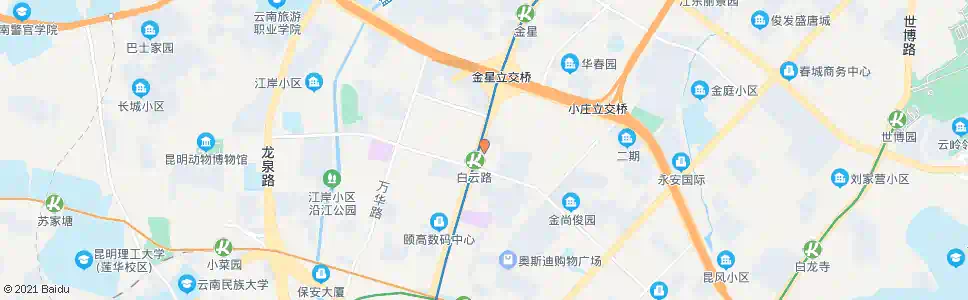 昆明大白庙村_公交站地图_昆明公交_妙搜公交查询2025