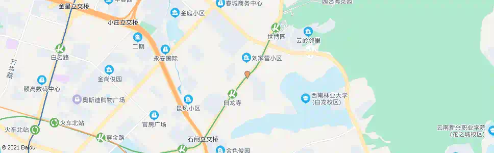 昆明人与自然小区_公交站地图_昆明公交_妙搜公交查询2025