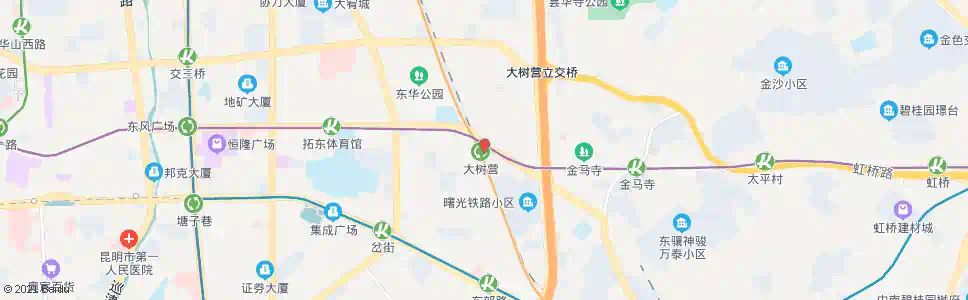 昆明大树营_公交站地图_昆明公交_妙搜公交查询2025