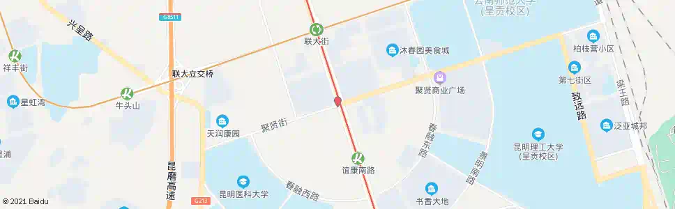 昆明彩云南路口聚贤街_公交站地图_昆明公交_妙搜公交查询2025