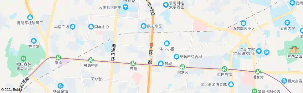 昆明西苑立交桥北口_公交站地图_昆明公交_妙搜公交查询2025