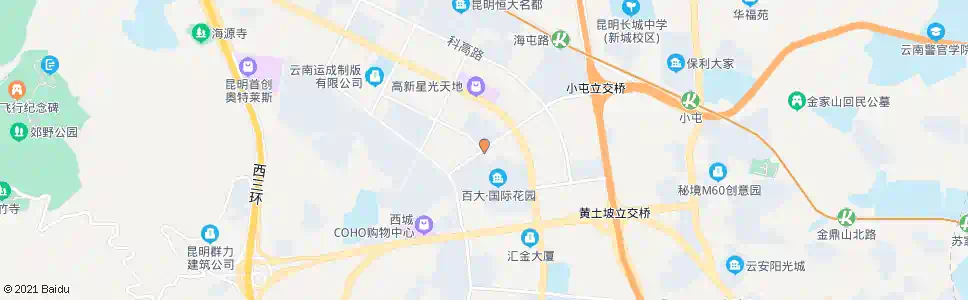 昆明科发路_公交站地图_昆明公交_妙搜公交查询2025