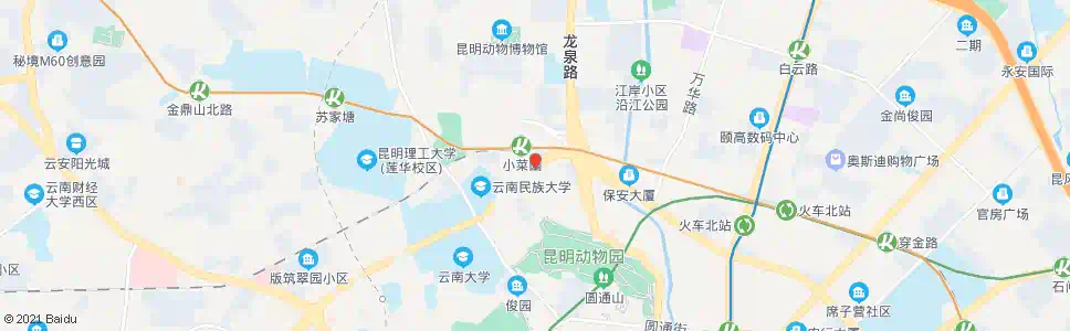 昆明小菜园立交桥西_公交站地图_昆明公交_妙搜公交查询2025
