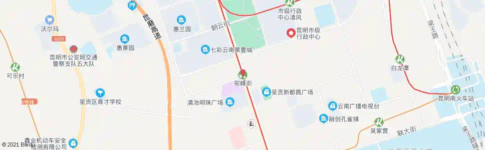 昆明驼峰街站_公交站地图_昆明公交_妙搜公交查询2025