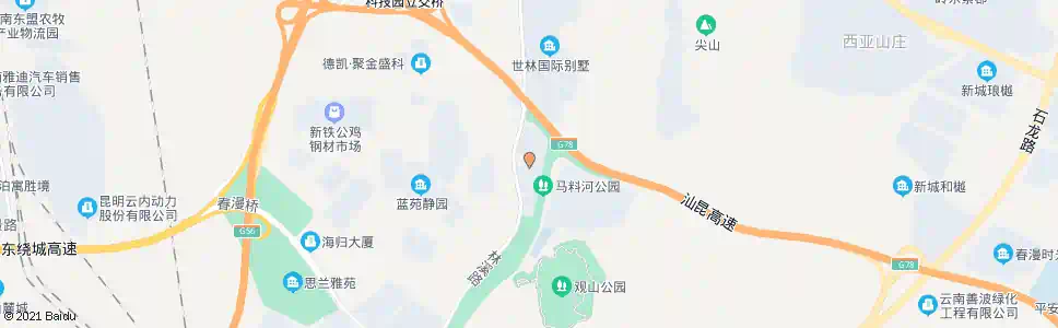 昆明果林溪谷小区_公交站地图_昆明公交_妙搜公交查询2025