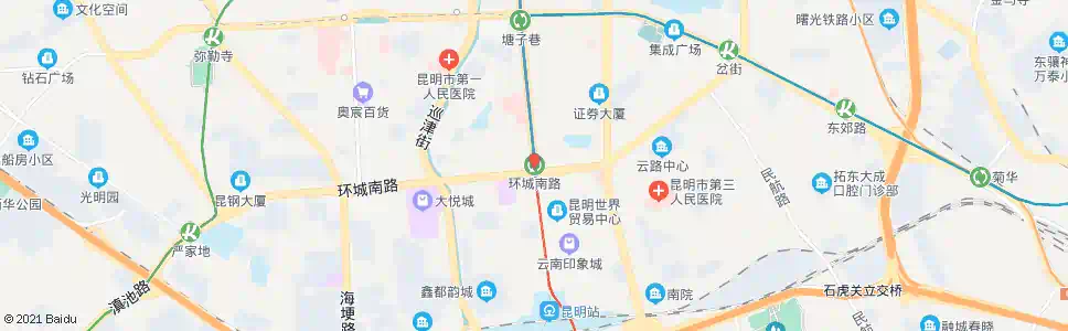 昆明环城南路站_公交站地图_昆明公交_妙搜公交查询2025