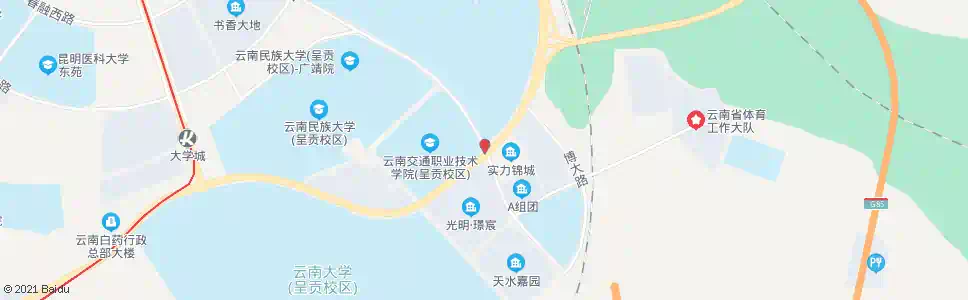 昆明万青路口梁王路_公交站地图_昆明公交_妙搜公交查询2025