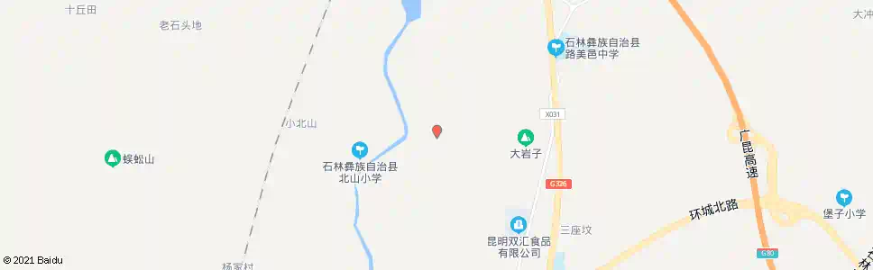 昆明北山村_公交站地图_昆明公交_妙搜公交查询2025