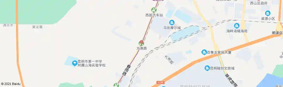 昆明大渔路_公交站地图_昆明公交_妙搜公交查询2025