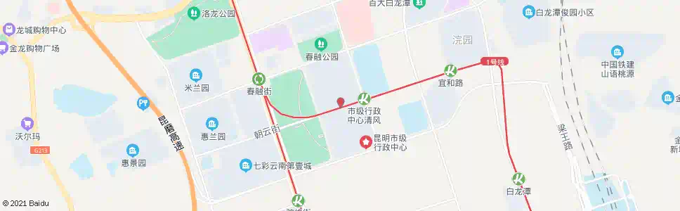 昆明市政府(朝云街)_公交站地图_昆明公交_妙搜公交查询2025