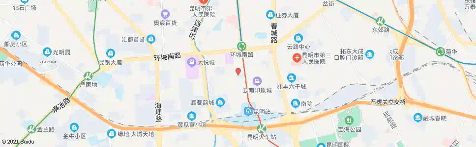 昆明锦江大酒店_公交站地图_昆明公交_妙搜公交查询2025