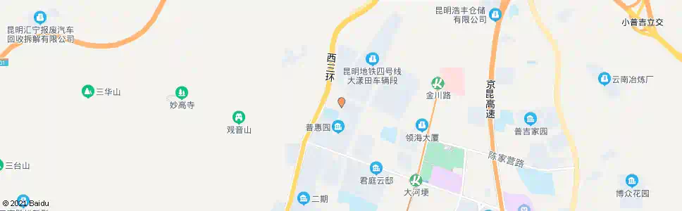 昆明普惠园(玉峰路)_公交站地图_昆明公交_妙搜公交查询2025