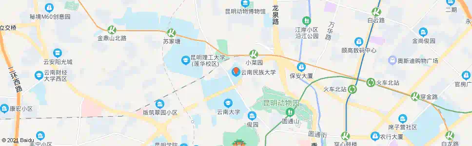 昆明兴园西路(云南民族大学)_公交站地图_昆明公交_妙搜公交查询2025