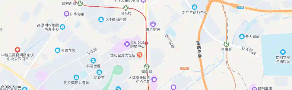 昆明织布营_公交站地图_昆明公交_妙搜公交查询2025