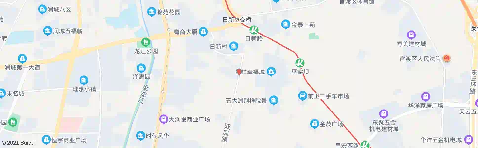 昆明双凤路北口_公交站地图_昆明公交_妙搜公交查询2025
