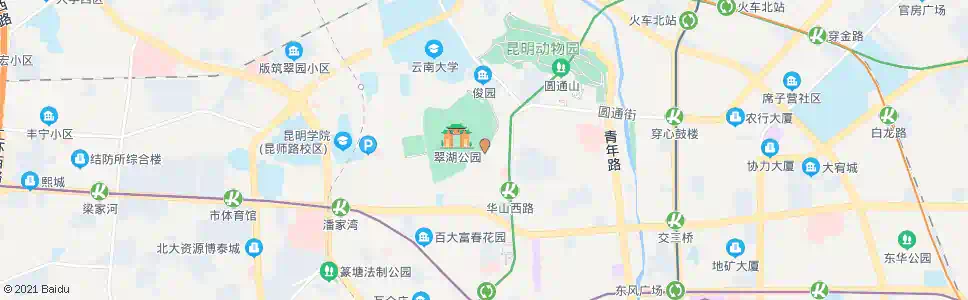昆明翠湖东门_公交站地图_昆明公交_妙搜公交查询2025