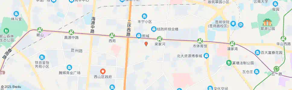 昆明民西路口近华浦路_公交站地图_昆明公交_妙搜公交查询2025