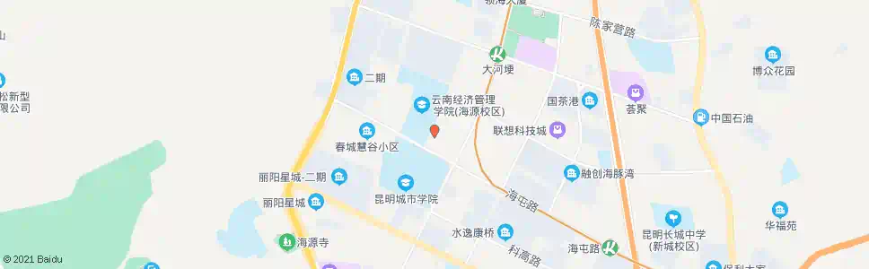 昆明海源村_公交站地图_昆明公交_妙搜公交查询2025