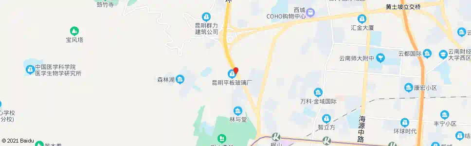 昆明昆明玻璃厂_公交站地图_昆明公交_妙搜公交查询2025