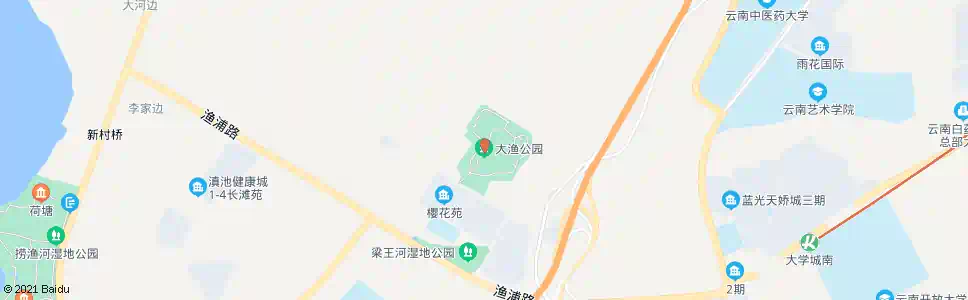 昆明大渔公园_公交站地图_昆明公交_妙搜公交查询2025