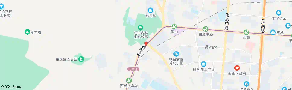 昆明岷山(春雨路)_公交站地图_昆明公交_妙搜公交查询2025