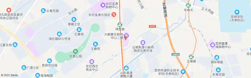 昆明大都购物中心_公交站地图_昆明公交_妙搜公交查询2025