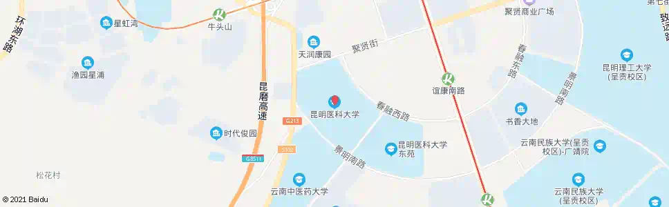 昆明昆明医科大学北门_公交站地图_昆明公交_妙搜公交查询2025