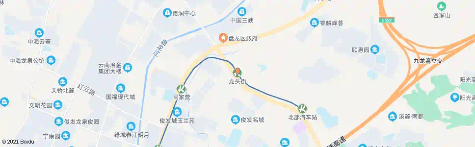 昆明龙头街路口_公交站地图_昆明公交_妙搜公交查询2025